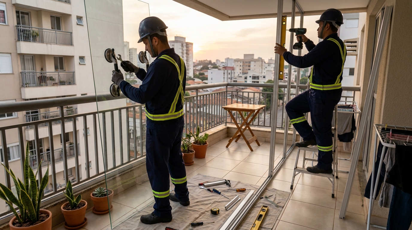 Divisórias em Vidro na Morada do Sol, Vila Velha‑ES