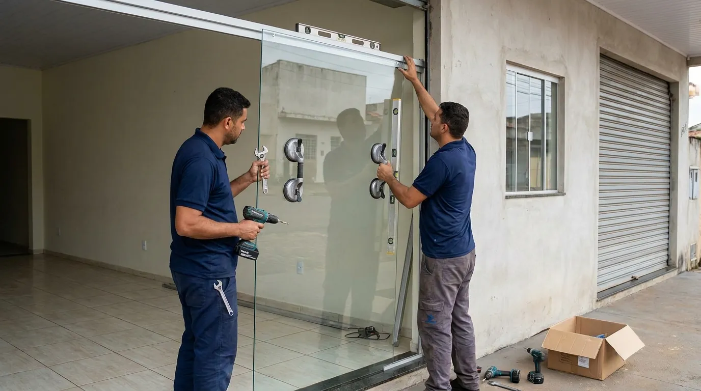 Troca de Puxador e Fechadura do Box em Vila Velha‑ES