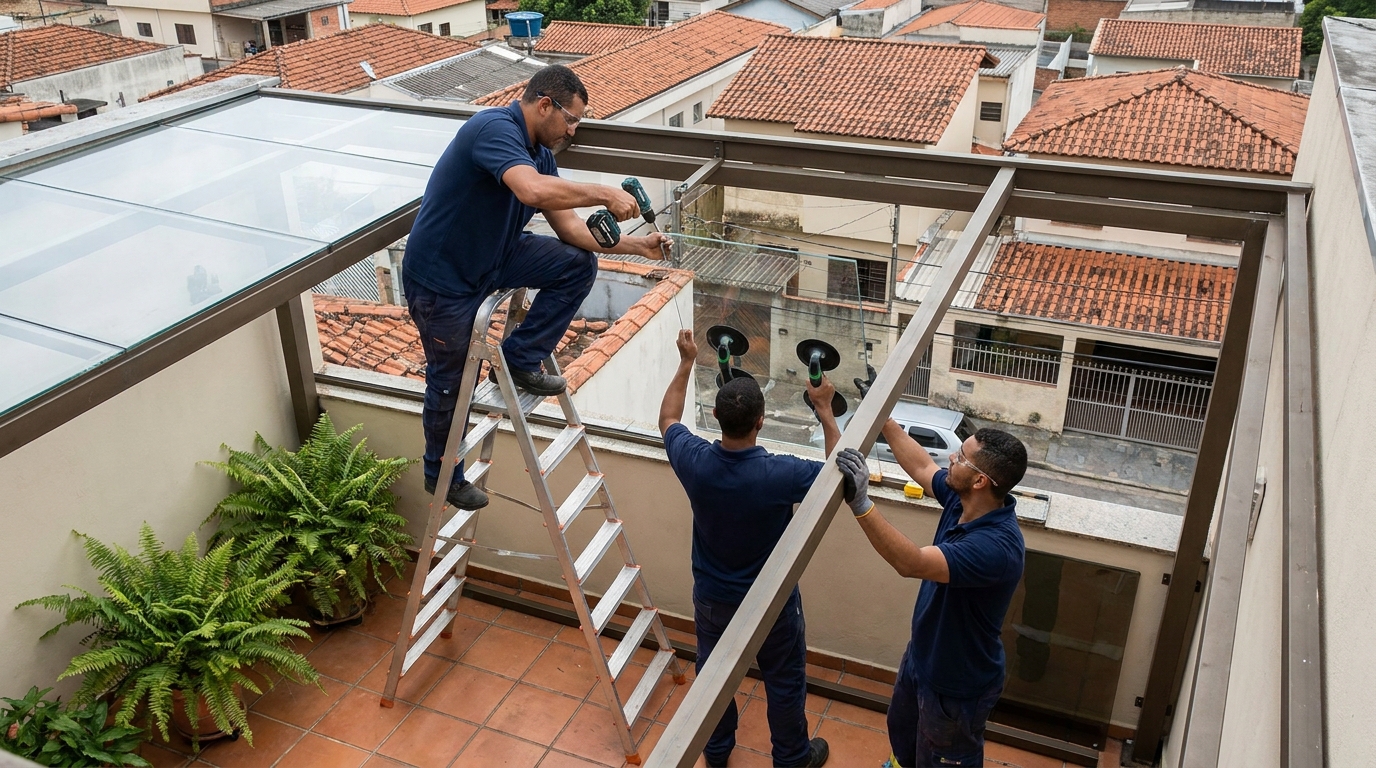 Cobertura de Vidro em Argolas, Vila Velha‑ES